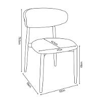 Kit 6 Cadeiras De Jantar Lucy Estrutura Aço Carbono Laminado Preto Com Estofado Linho Verde - 5