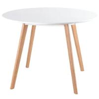 Conjunto Sala Jantar Morderna Mesa Leda 80cm E 4 Cadeiras Eiffel Eames Cor Branco - 3