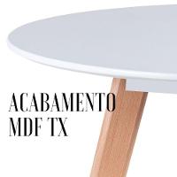 Conjunto Sala Jantar Morderna Mesa Leda 80cm E 4 Cadeiras Eiffel Eames Cor Branco - 5