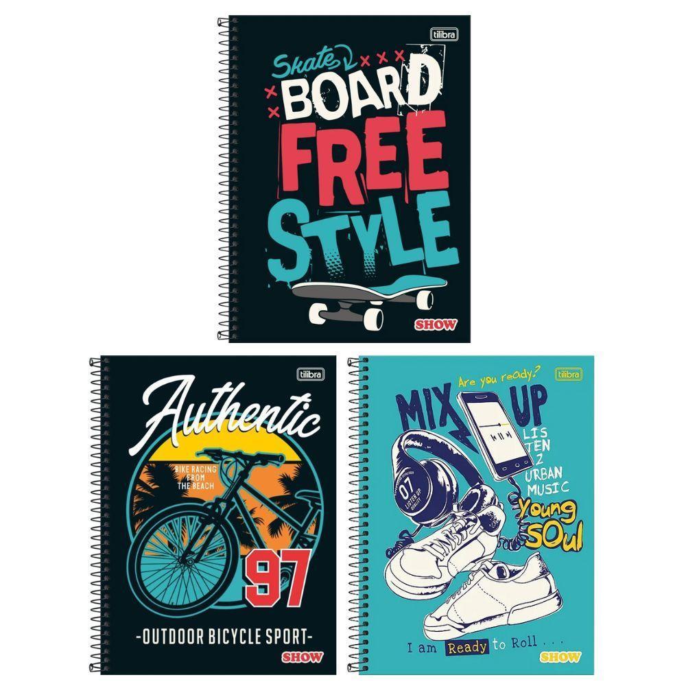 Caderno Espiral Capa Dura Universitário A4 20 Matérias 320 Folhas Show Tilibra Estampa 2 - 2