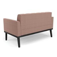 Namoradeira 2 Poltronas Base Madeira Fixa Pto Elisa Bouclê D03 - D?rossi Cor Rose - 9