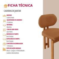 Conjunto Com 2 Cadeiras Madeira Nala Star Caramelo/Imbuia Nat. - 4