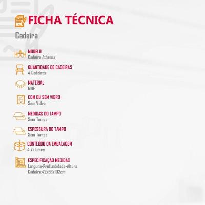 Conjunto 4 Cadeiras Athenas Imbuia
