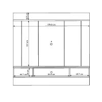 Painel Para TV Até 65 Polegadas Ripado Impressão 3D Com Nicho Viena Madeirado/Off White Caemmun - 5