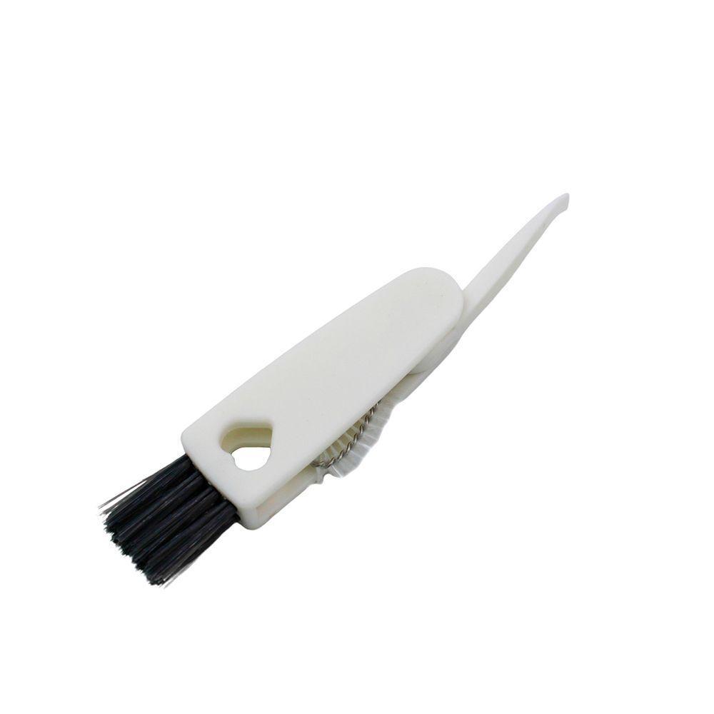 Escova De Limpeza Multiuso Para Teclado Cantos Frisos Notebooks 3 Em 1 Branco - 4