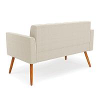 Namoradeira 2 Lugares Pé Palito Castanho Elisa Bouclê D03 - D?rossi Cor Bege - 7