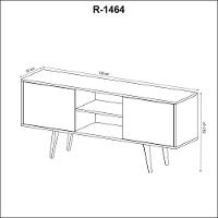 Rack Para Tv Até 42'' Com 2 Portas Amêndoa - 5