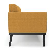 Namoradeira E Poltrona Base Madeira Fixa Pto Elisa Bouclê D03 - D?rossi Cor Mostarda - 3