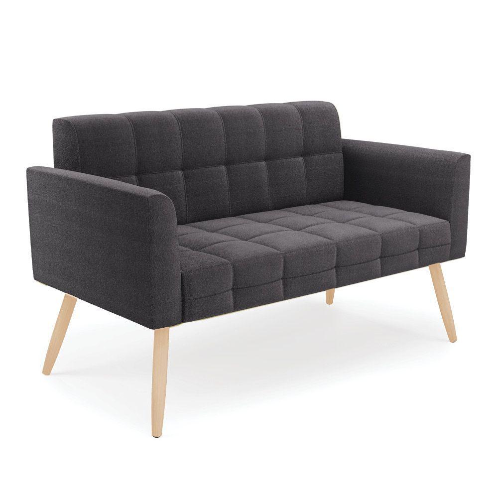 Namoradeira E Poltrona Pé Palito Natural Elisa Bouclê D03 - D?rossi Cor Grafite - 4