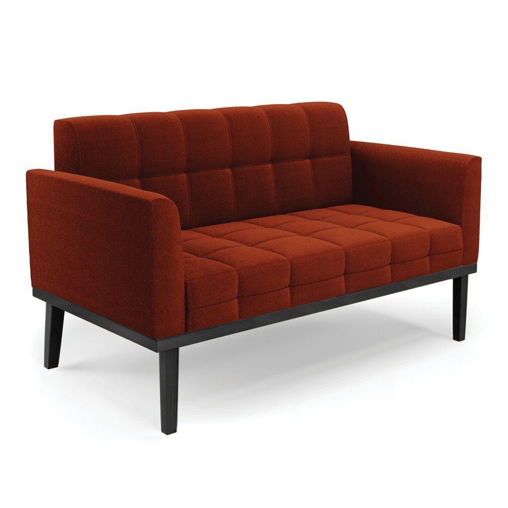 Namoradeira 2 Poltronas Base Madeira Fixa Pto Elisa Bouclê D03 - D?rossi Cor Terra - 8