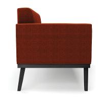 Namoradeira 2 Poltronas Base Madeira Fixa Pto Elisa Bouclê D03 - D?rossi Cor Terra - 7