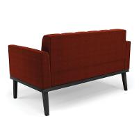 Namoradeira 2 Poltronas Base Madeira Fixa Pto Elisa Bouclê D03 - D?rossi Cor Terra - 9