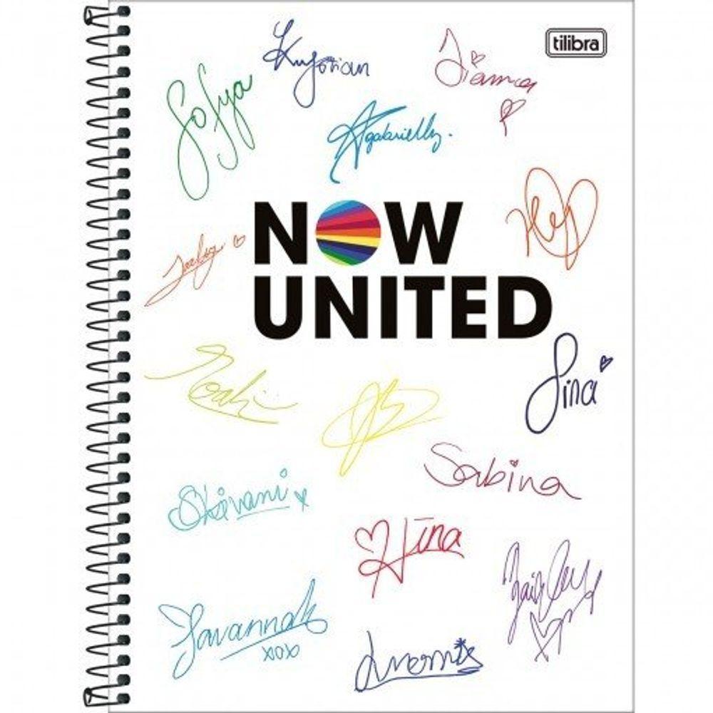 Caderno Espiral Capa Dura Universitário 10 Matérias Now United 160 Folhas Now United 3 - 1