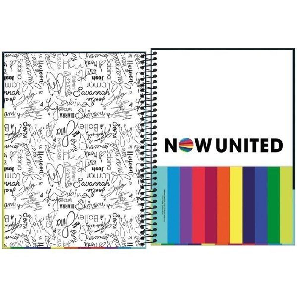 Caderno Espiral Capa Dura Universitário 10 Matérias Now United 160 Folhas Now United 3 - 2