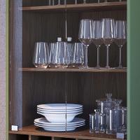 Cristaleira Jurerê 4 Portas Com Adega Amêndoa E Hortelã - 5