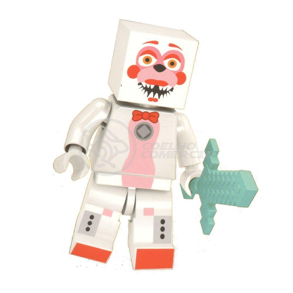 Brinquedo Boneco Bloco De Montar Five Nights At Freddy´s Compatível Com Lego - Adventure Fun Time Foxy - 1