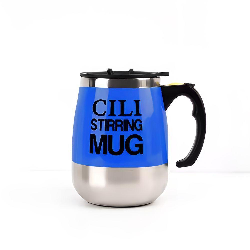Caneca Misturadora Copo Mixer Magnético 400ml Recarregável Stirring Mug Xícara Elétrica Azul Escuro - 1