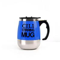 Caneca Misturadora Copo Mixer Magnético 400ml Recarregável Stirring Mug Xícara Elétrica Azul Escuro - 1