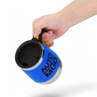 Caneca Misturadora Copo Mixer Magnético 400ml Recarregável Stirring Mug Xícara Elétrica Azul Escuro - 5