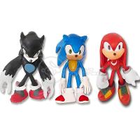 Cartela Sonic The Hedgehog 3 Bonecos Miniaturas Sonic Knuckles E Werehog Action Figure Brinquedo - 1