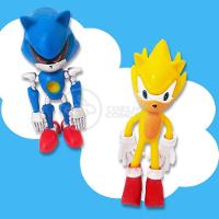 Cartela Sonic The Hedgehog 3 Bonecos Dr Eggman Metal Sonic E Super Sonic Action Figure Miniatura - 2