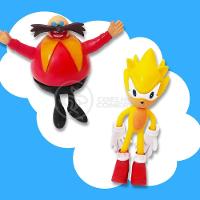 Cartela Sonic The Hedgehog 3 Bonecos Dr Eggman Metal Sonic E Super Sonic Action Figure Miniatura