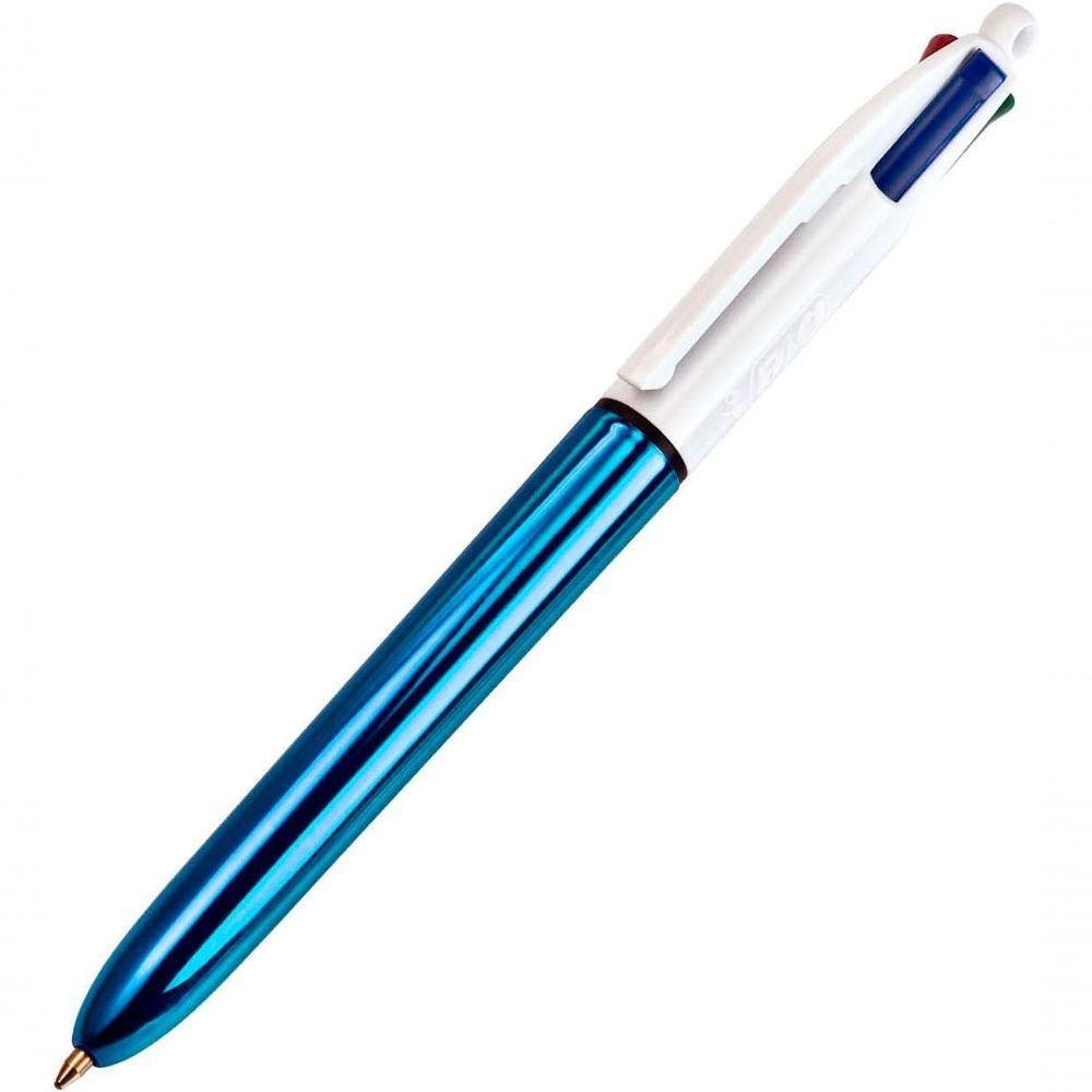 Caneta Bic 4 Cores Ponta Esferográfica Retrátil Média De 1.0mm - 4