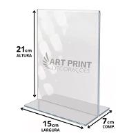 Display Expositor T A5 15x21cm Acrílico Ps Balcão 5 Peças - 3