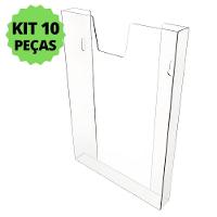 Kit 10 Displays Porta Folha Prontuário Parede A4 Acrílico Ps - 3