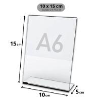 Display Expositor A6 10x15cm Em L Ps Acrílico Mesa Balcão - 2