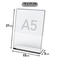 Display Expositor A5 15x21cm Em L Ps Acrílico Mesa Balcão - 2