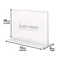 Display Expositor T A6 10x15cm Horizontal Acrílico Ps Balcão - 3