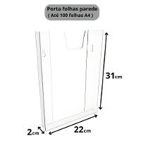 Kit 3 Displays Porta Folha Prontuário Parede A4 Acrílico Ps - 3