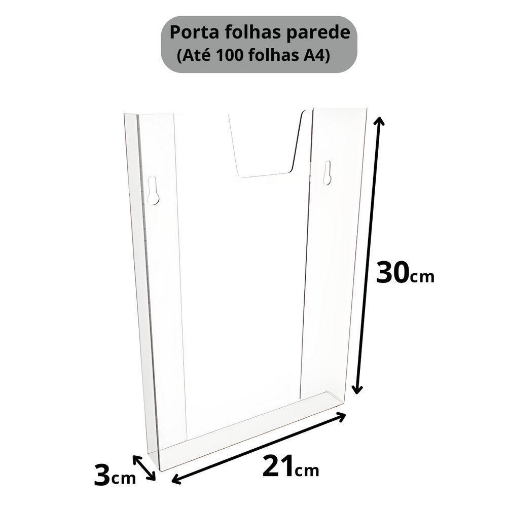 Display Porta Folha Prontuário De Parede A4 Acrílico Ps - 3