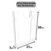 Display Porta Folha Prontuário De Parede A4 Acrílico Ps - 3