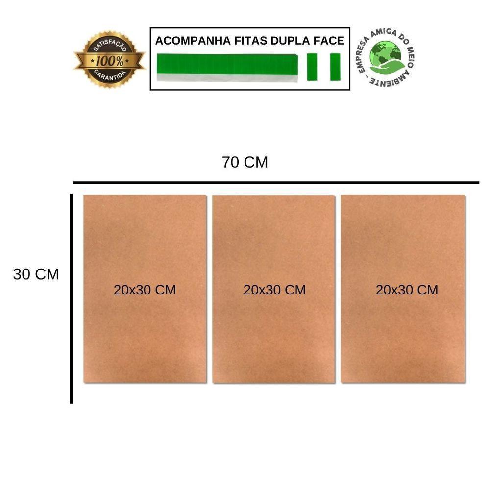 Kit 3 Quadros Decorativos Folhas Folhagem Quarto Sala Placas - 2