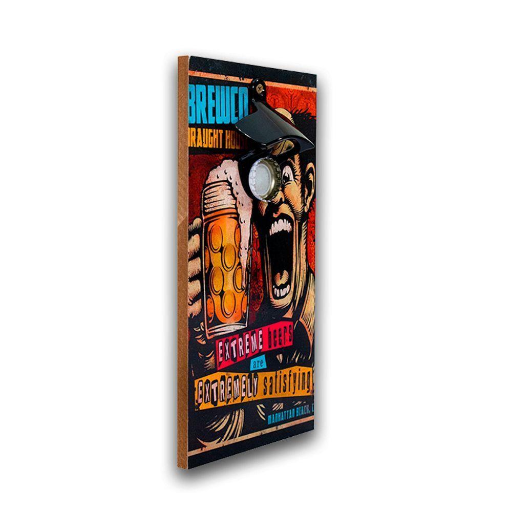 Abridor Garrafas Parede Bebida Extreme Mdf Com Imã 25x13 Cm - 2