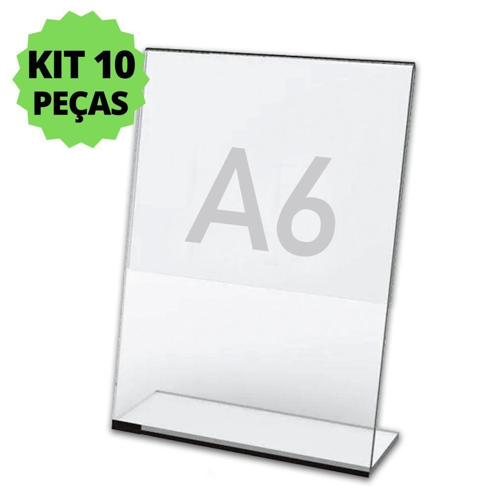 10 Displays L Expositor Pix Qr Code 10x15 Cm Ps Acrílico Kit - 5