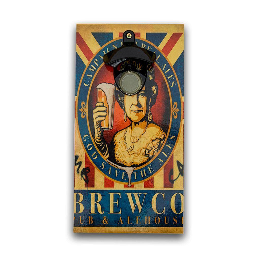 Abridor De Garrafas Parede Rainha Mdf Com Imã 25x13 Cm - 1