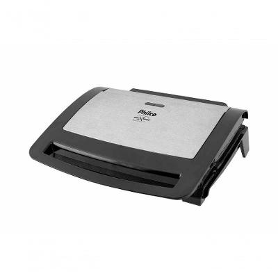Grill Philco Destac Antiaderente com Placas Destacáveis Bandeja Coletora Preto 110V