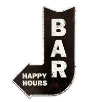 Placa Decorativa Recorte Seta Bar Happy Hours 37x26 Cm - 1