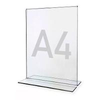 Display Expositor T A4 21x30cm Acrílico Ps Cristal Balcão - 1