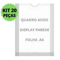 Display Parede Folha A4 Petg Cristal Quadro Aviso Kit 20 Pçs - 6