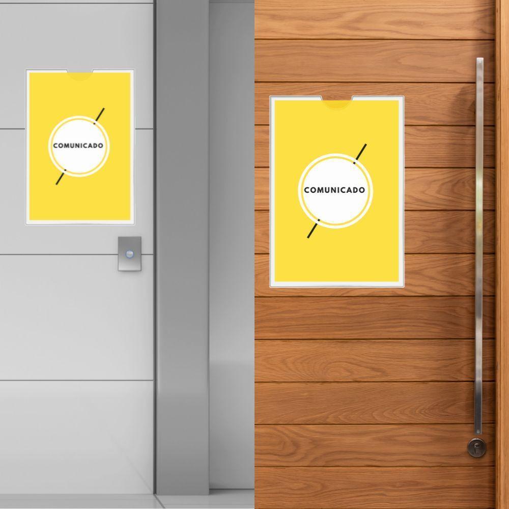 Displays Parede Folha A4 Petg Cristal Quadro Aviso Kit 5 Pçs - 3