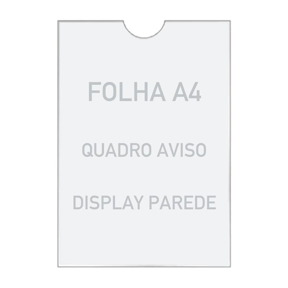 Quadro De Aviso A4 Display De Parede Acrílico Ps Cristal - 1