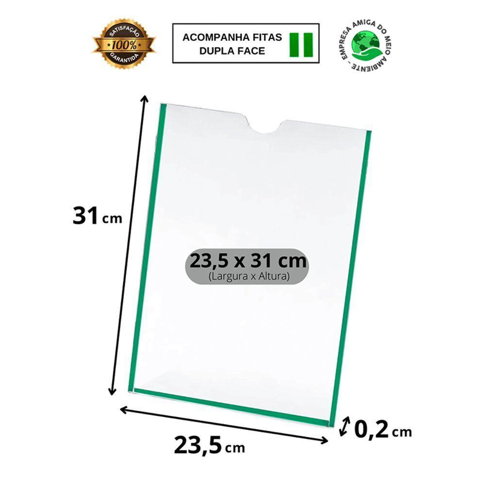 Quadro De Aviso A4 Display De Parede Acrílico Ps Cristal - 2