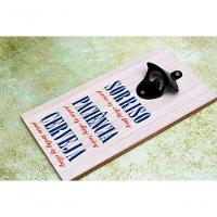 Abridor Garrafas Parede Cerveja Sorriso Mdf Com Imã 25x13 Cm - 3