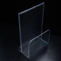 Kit 20 Porta Guardanapos Com Expositor A6 T Acrílico Ps Cristal Mesa - 4