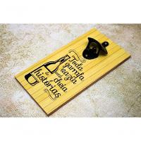 Abridor Garrafas Parede Frase Histórias Mdf C/ Imã 25x13 Cm - 3
