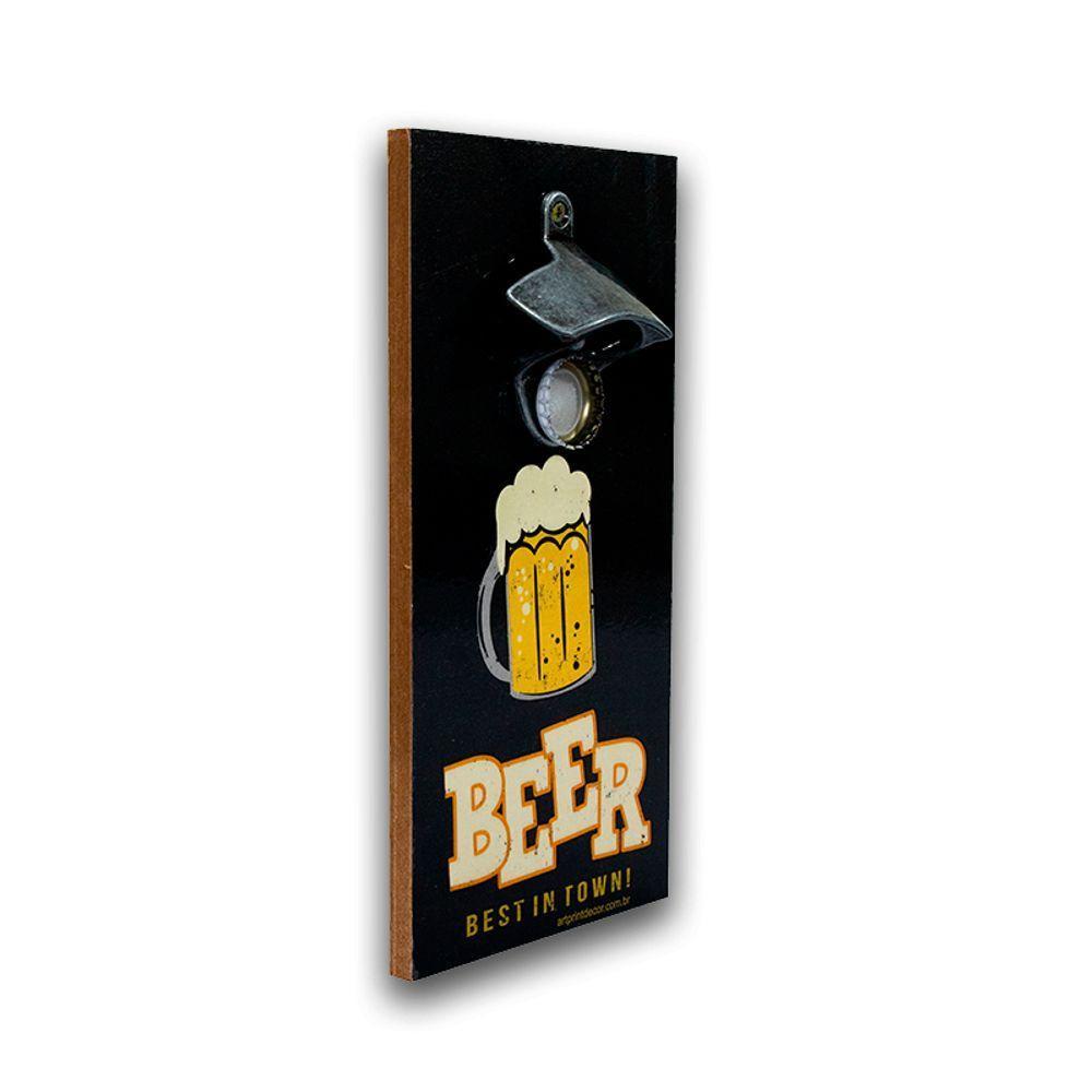 Abridor De Garrafas Parede Beer Mdf Com Imã 25x13 Cm - 2
